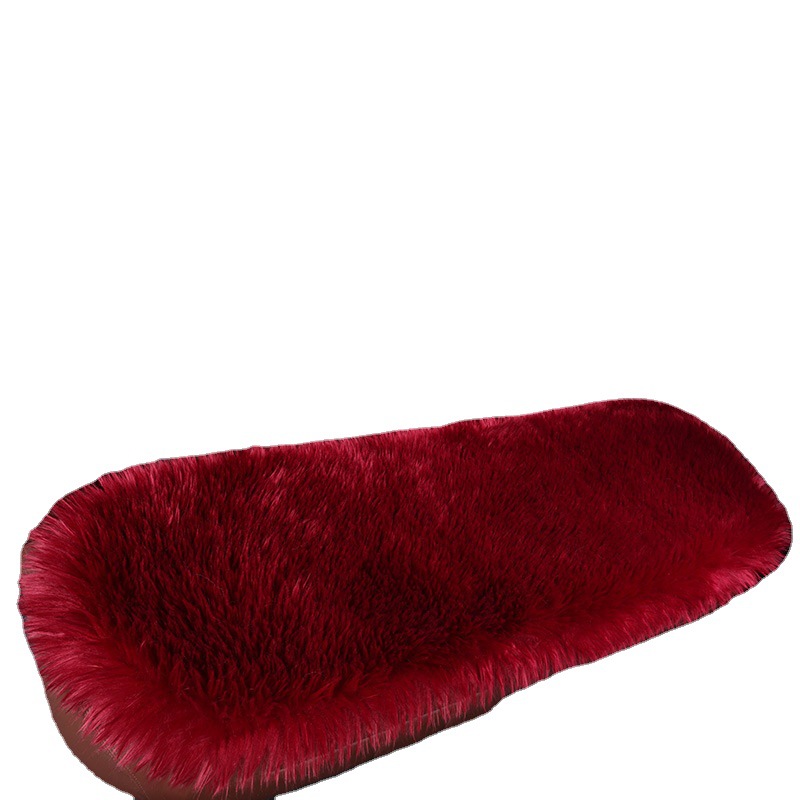 Winter Plush Thickened Car Cushion No Backrest Long Wool Cushion Small Square Cushion Wool Car Cushion