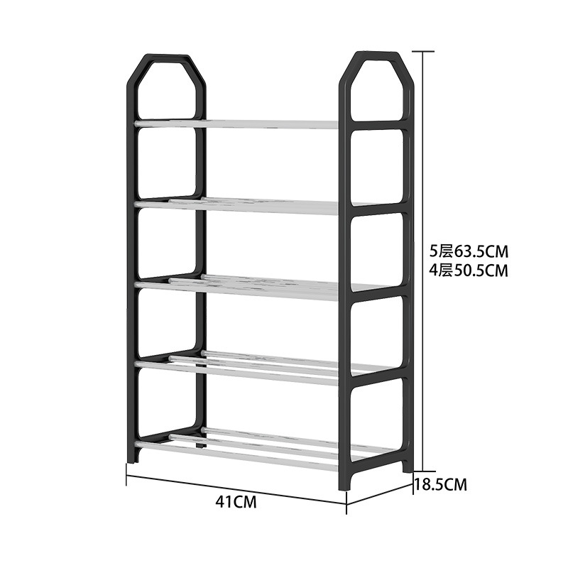 Simple Trapezoidal Shoe Rack Home Doorway Dormitory Dormitory Storage Shoe Cabinet Balcony Four-layer Rack Super Large Space-saving