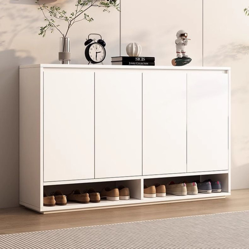 Solid Wood Shoe Cabinet for Home Entrance, Hallway, Entrance Cabinet, Multi-Layer Storage Cabinet, Wall-Mounted Large-Capacity Foyer Cabinet