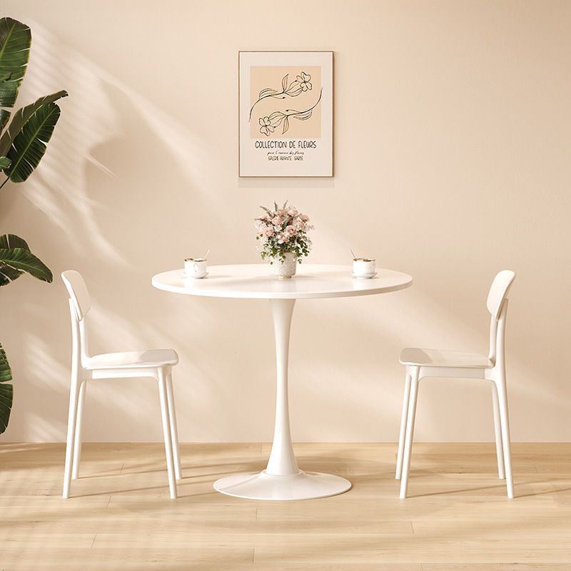 Internet Celebrity White Nordic Style Ins Small Round Negotiation Table Milk Tea Coffee Shop Table and Chair Combination Tulip Dining Table