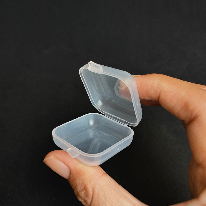 3.5 Plastic Small Square Box Earplug Box Anti-Noise Pp Two-Lid Small Square Box Mini Small Box with Lid Small Plastic Box Storage