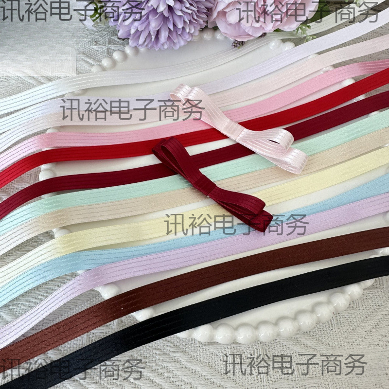 9mm High Gloss Stripesd Ribbon Strawberry Charlotte Lolita Lolita Flower Pill Handmade DIY Hair Accessories