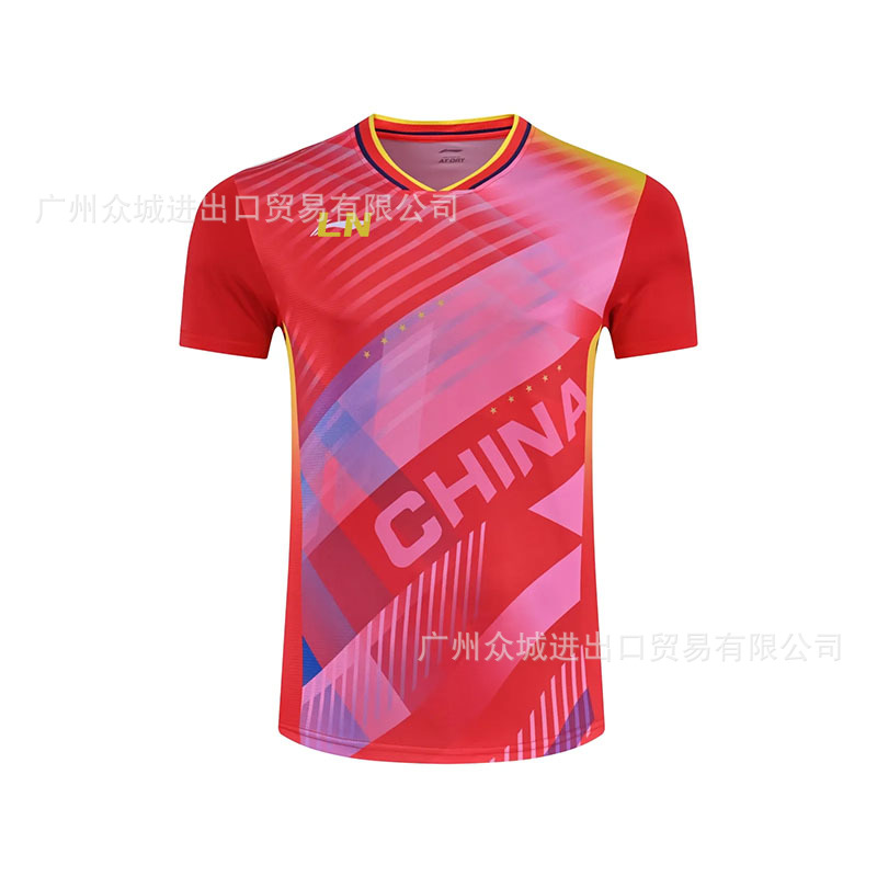 Summer and Autumn New Style Table Tennis Clothing Men's and Women's Quick-drying Sports Short-sleeved Breathable Training Clothing Competition Clothing Training Clothing Breathable