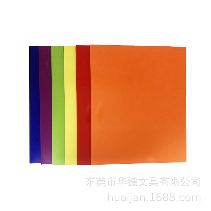 A4/Fc бумажный/пластиковый карман с зажимом, цветная папка с УФ печатью