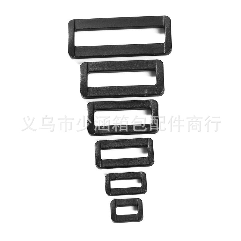 Factory 11~51mm plastic luggage webbing adjustment connection buckle mouth buckle second buckle long square buckle supply
