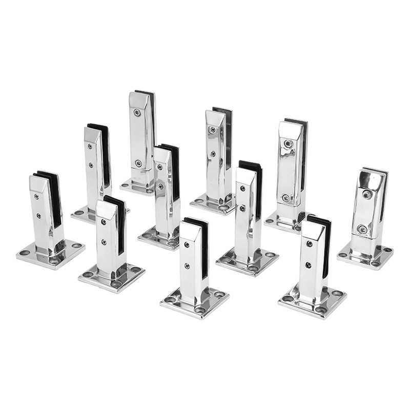 Stainless Steel Glass Clamp, Pool Glass Clamp, Floor Glass Clamp, Handrail Column Accessory, Glass Fixing Clamp