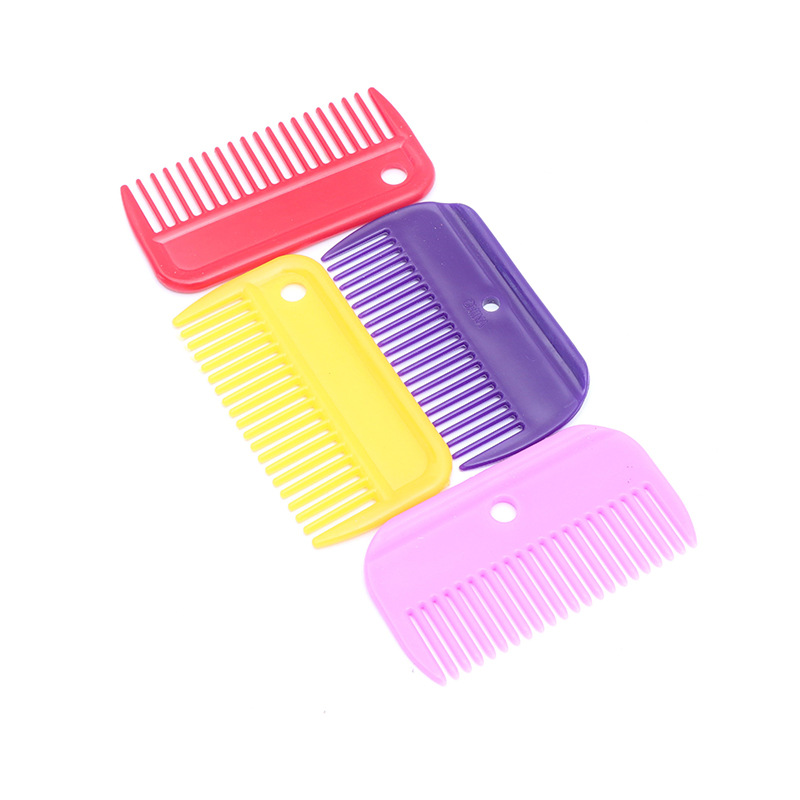Plastic rounded horse comb equestrian horse combing cleaning tools wholesale portable outdoor equestrian supplies Harness accessories