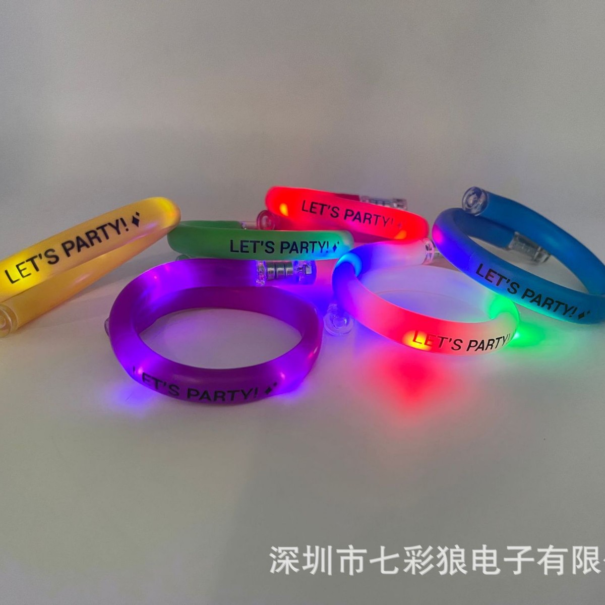 Tube Luminous Bracelet European and American Concert Cheering Led Wristband Shopping Mall Promotion Colorful Fiber Optic Bracelet