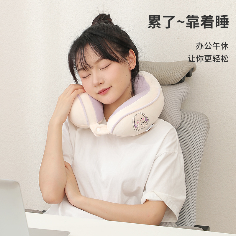 Hump U-Shaped Pillow Office Nap Neck Pillow Travel Portable Neck Pillow Soft Airplane Pillow Can Be Printed with Logo