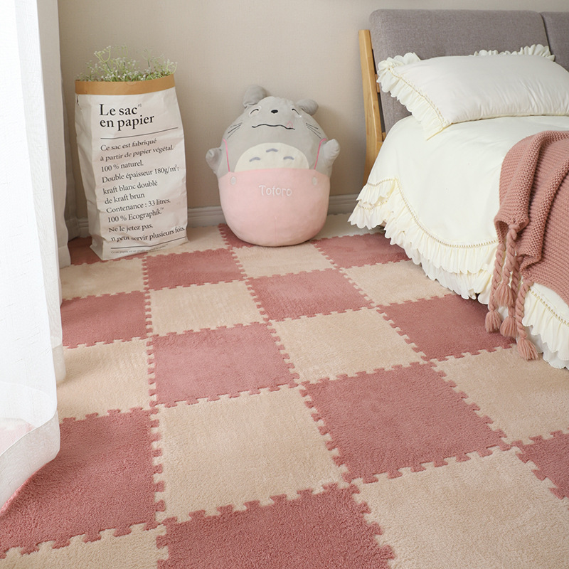 Carpet Splicing Mat Pet Mat Living Room Bedroom Carpet Removable and Washable Velvet Mat