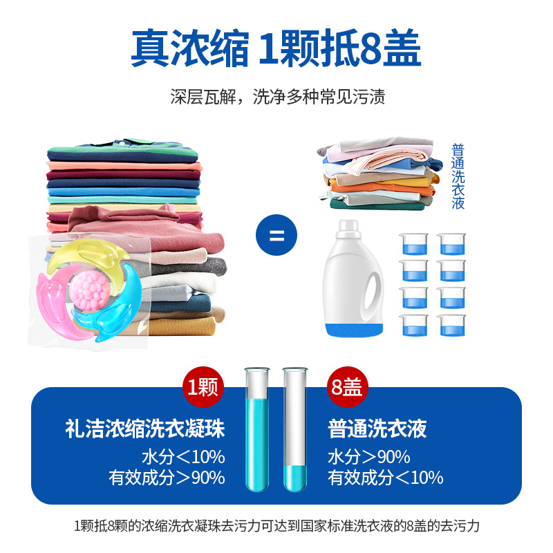 Four-cavity 10g laundry beads clean protective clothing lasting fragrance laundry beads laundry beads laundry beads wholesale manufacturers