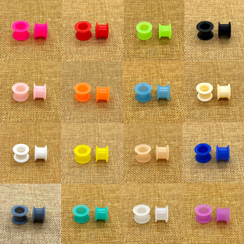 Кросс-бордовые силиконовые расширители для ушей с закругленными краями, пирсинг, утолщенные рога