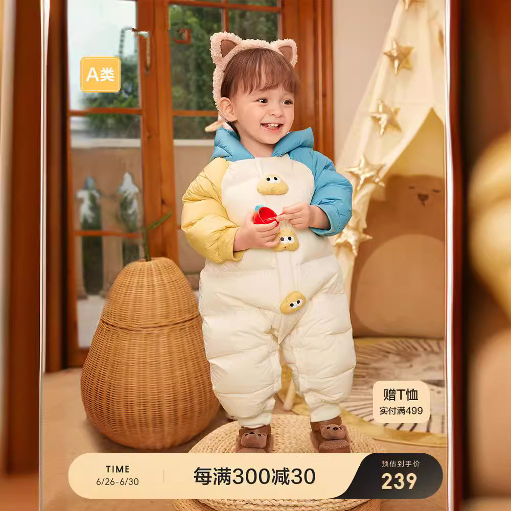 Новая зимняя куртка для младенцев, комбинезон для девочек и мальчиков