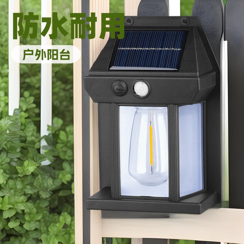 Уличная солнечная настенная лампа, освещение для виллы, ночной свет, домашнее освещение, сенсорный садовый свет