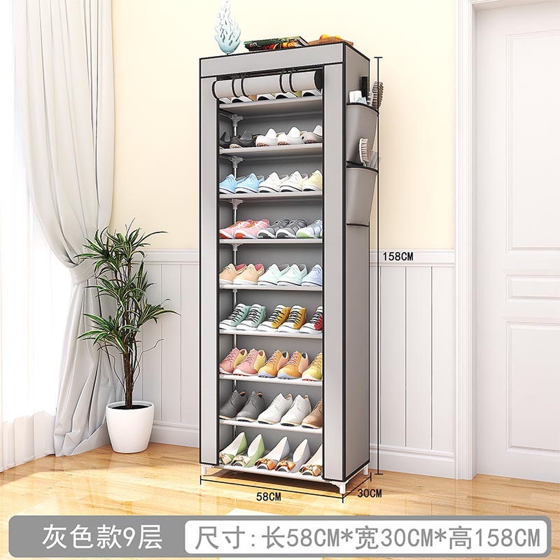 10-Layer Shoe Cabinet Factory Export Best-Selling Fabric Simple Dust-Proof Shoe Cabinet Multi-Layer Assembly Moisture-Proof Storage Shoe Cabinet