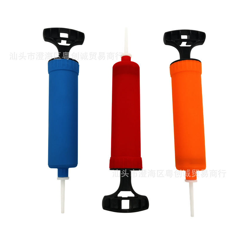 Mini basketball toy pump football plastic inflatable balloon toy portable hand push pump