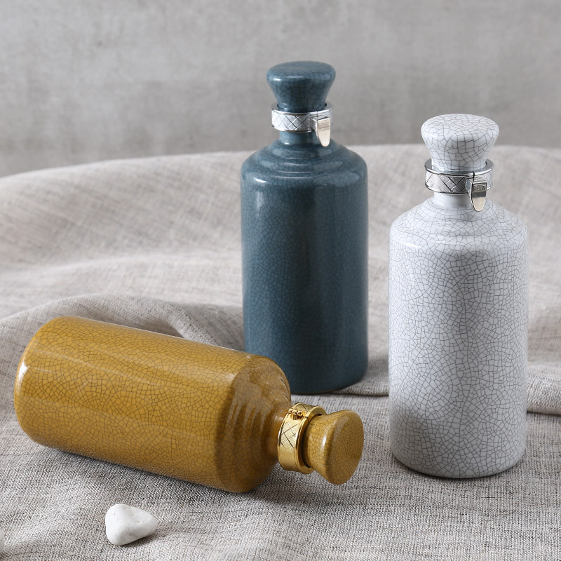 Керамическая бутылка для алкоголя, герметичная, пустая, 0.5кг