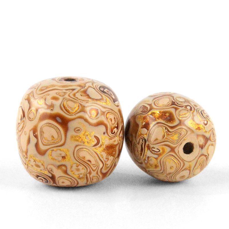 Qixiang Lacquer Single Bead Old Type Beads 13mm Loose Beads Gift Lacquerware Chinese Style Handicraft Traditional Bracelet Intangible Cultural Heritage