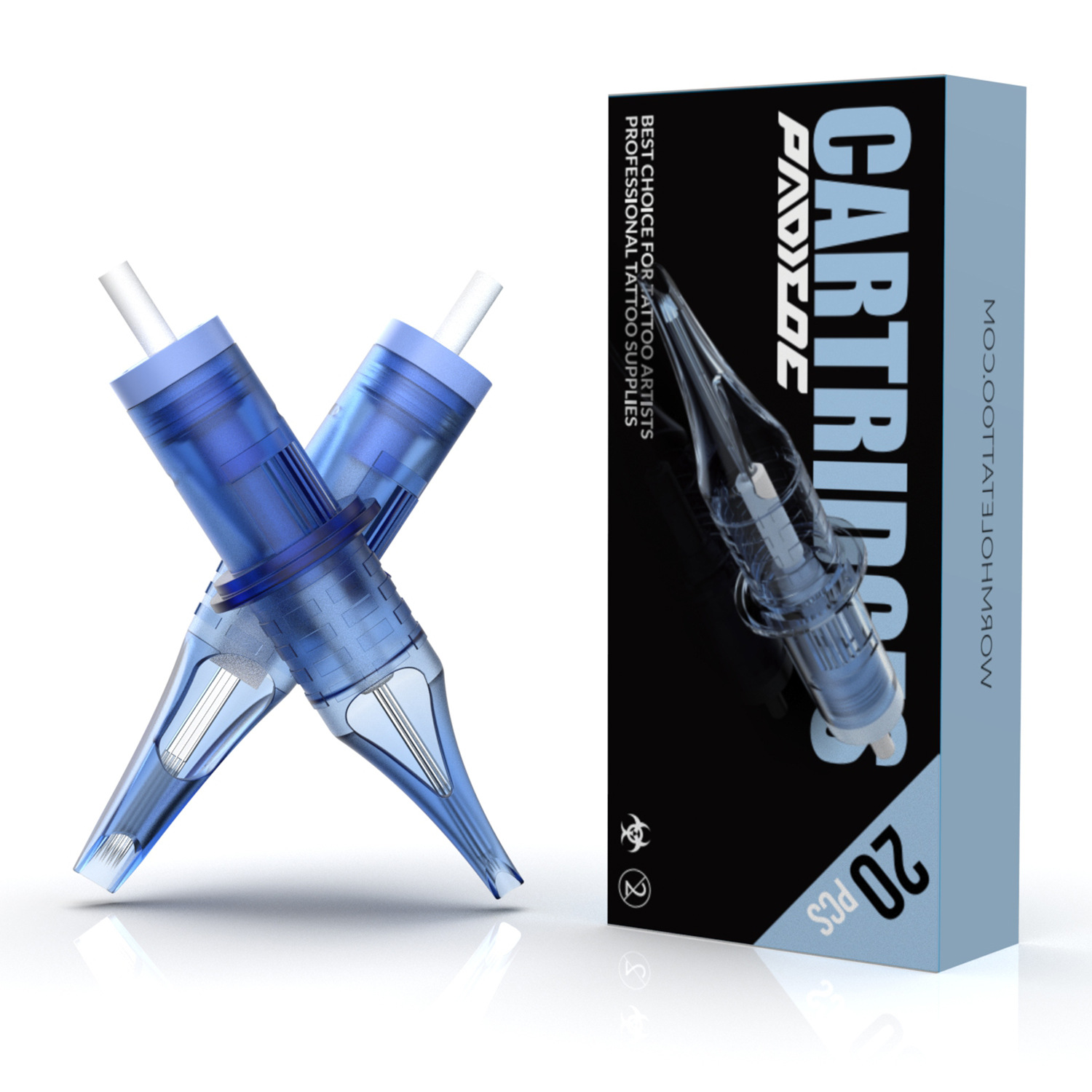 Cross-Border Hot Selling 20 Patio Tattoo All-In-One Needles Tattoo Needles Xia'An Needles # 12 Round Needle Header Box