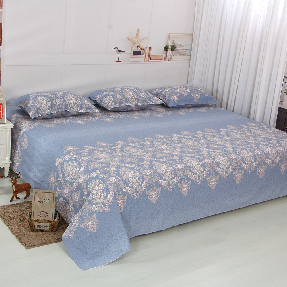 100% cotton thickened large bed sheet large Kang single tatami bed sheet factory direct four-piece set wholesale supply