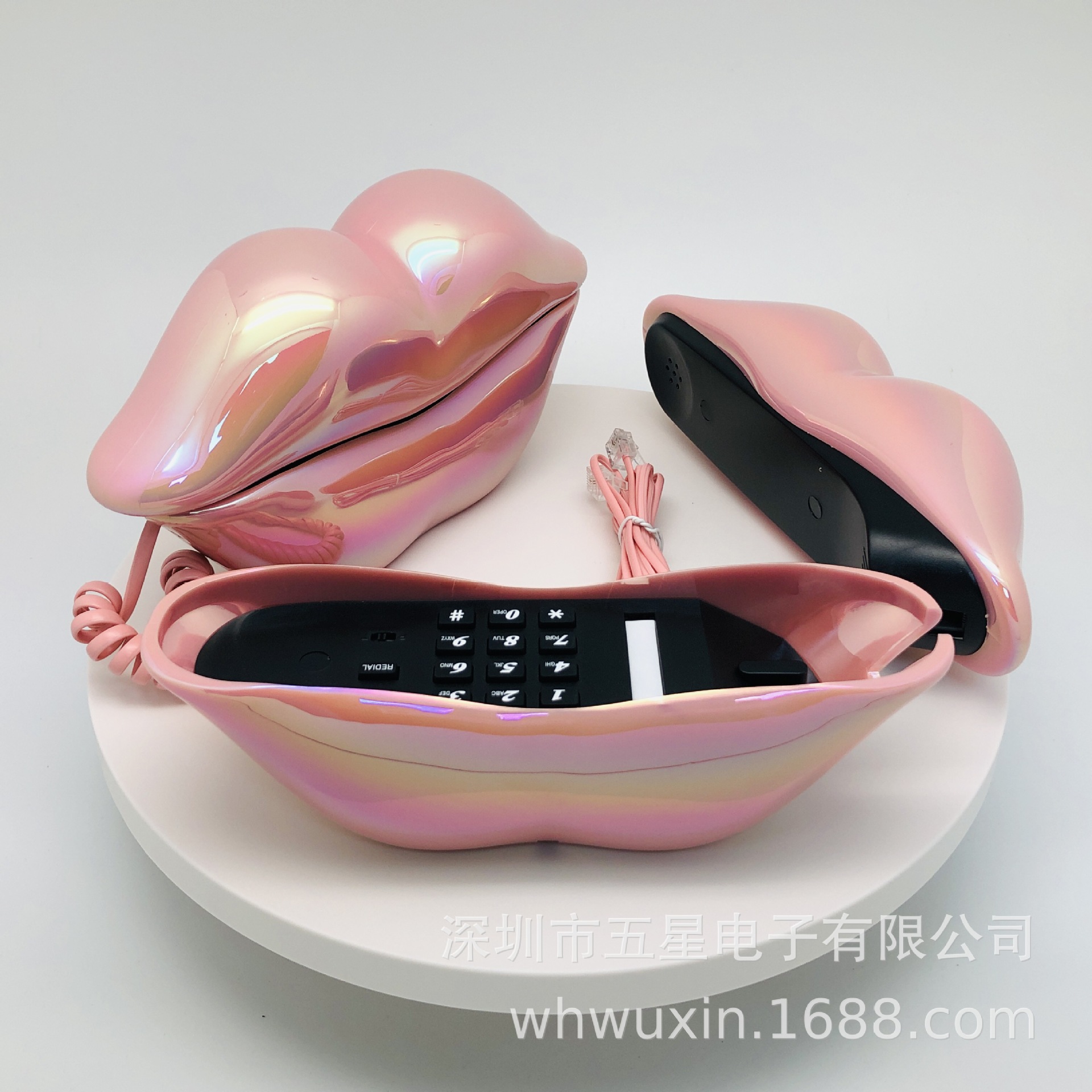Colorful Pink Red Lip Telephone New Mouth Telephone Lips Telephone Crafts Telephone
