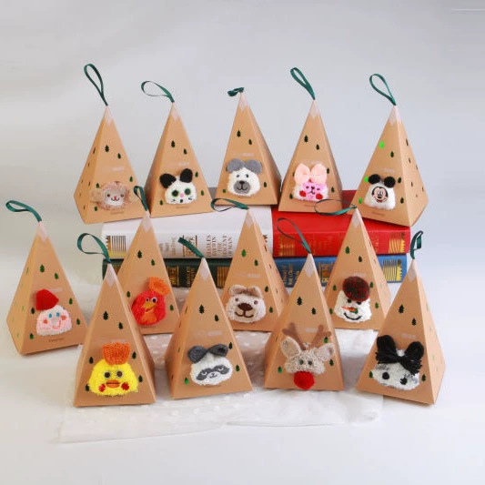 Coral Velvet Socks Autumn and Winter Embroidered New Christmas Socks Floor Socks Triangle Gift Box Spherical Packaging Men's and Women's Socks