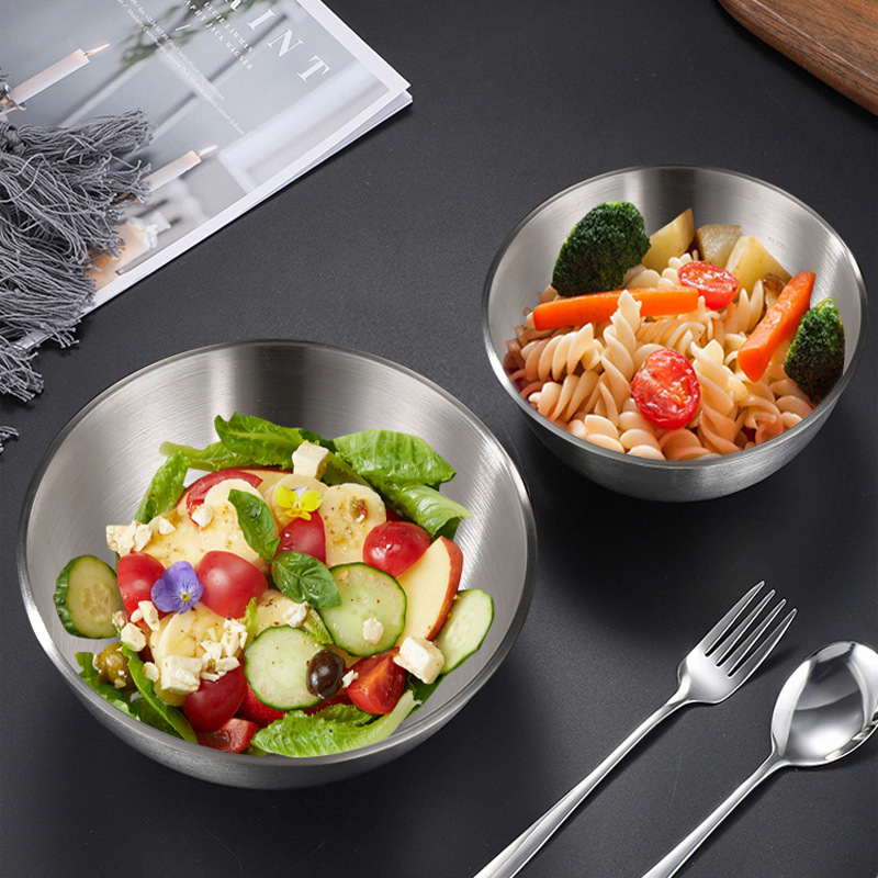 Stainless steel basin baking egg bowl with scale basin thickened round salad cream basin stirring Bowl