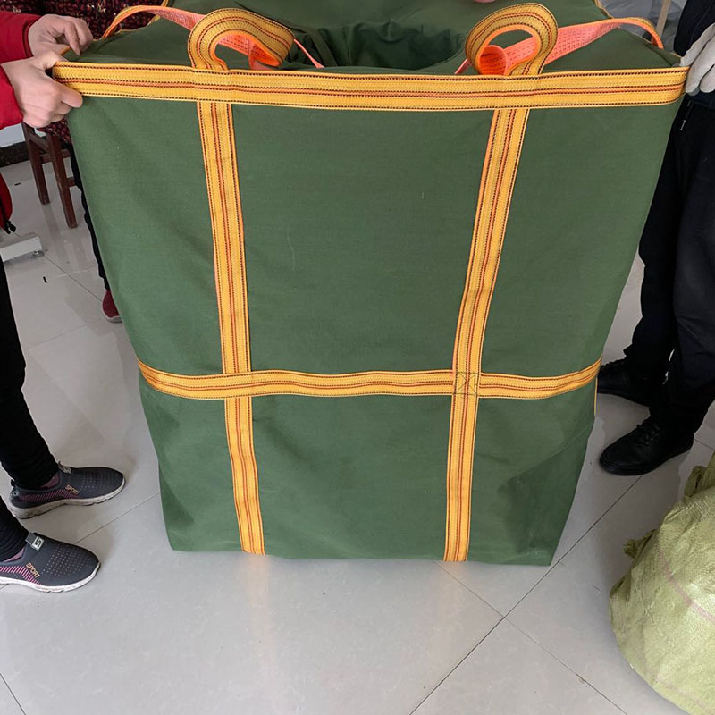 Customized canvas ton bag site cargo transportation transfer bag Property Express cargo handling ton bag support customization