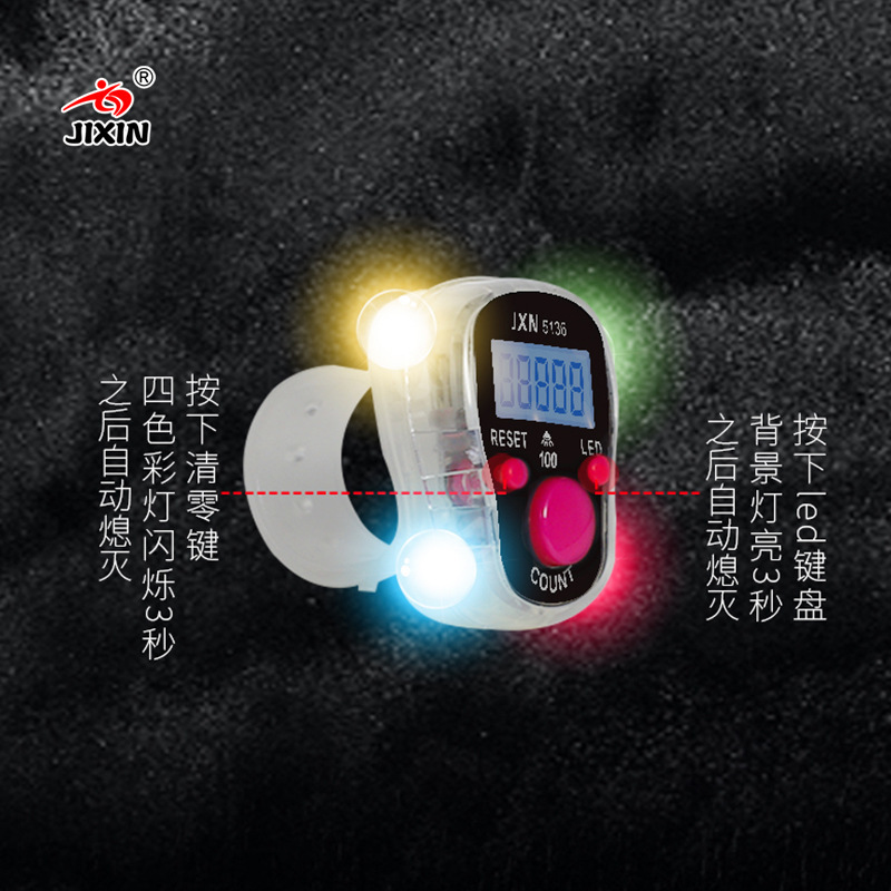 Кольцевой счетчик с LED-освещением и звуковым сигналом для ручного подсчета