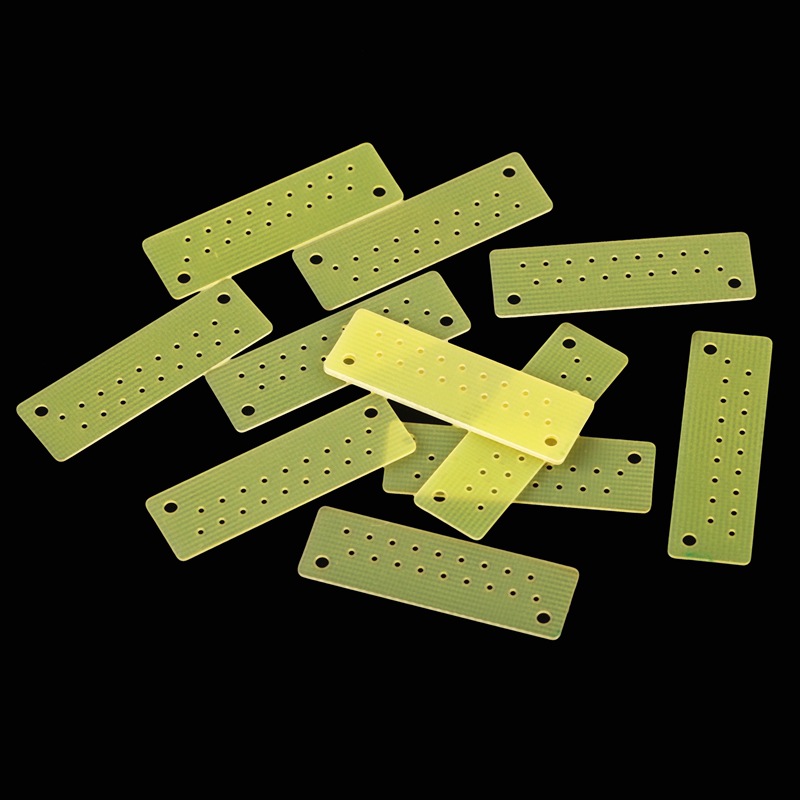 High Temperature Resistant Yellow Epoxy Board Carving Parts Special-Shaped Processing Parts Flame Retardant Resin Board Insulation Board Drilling Pad