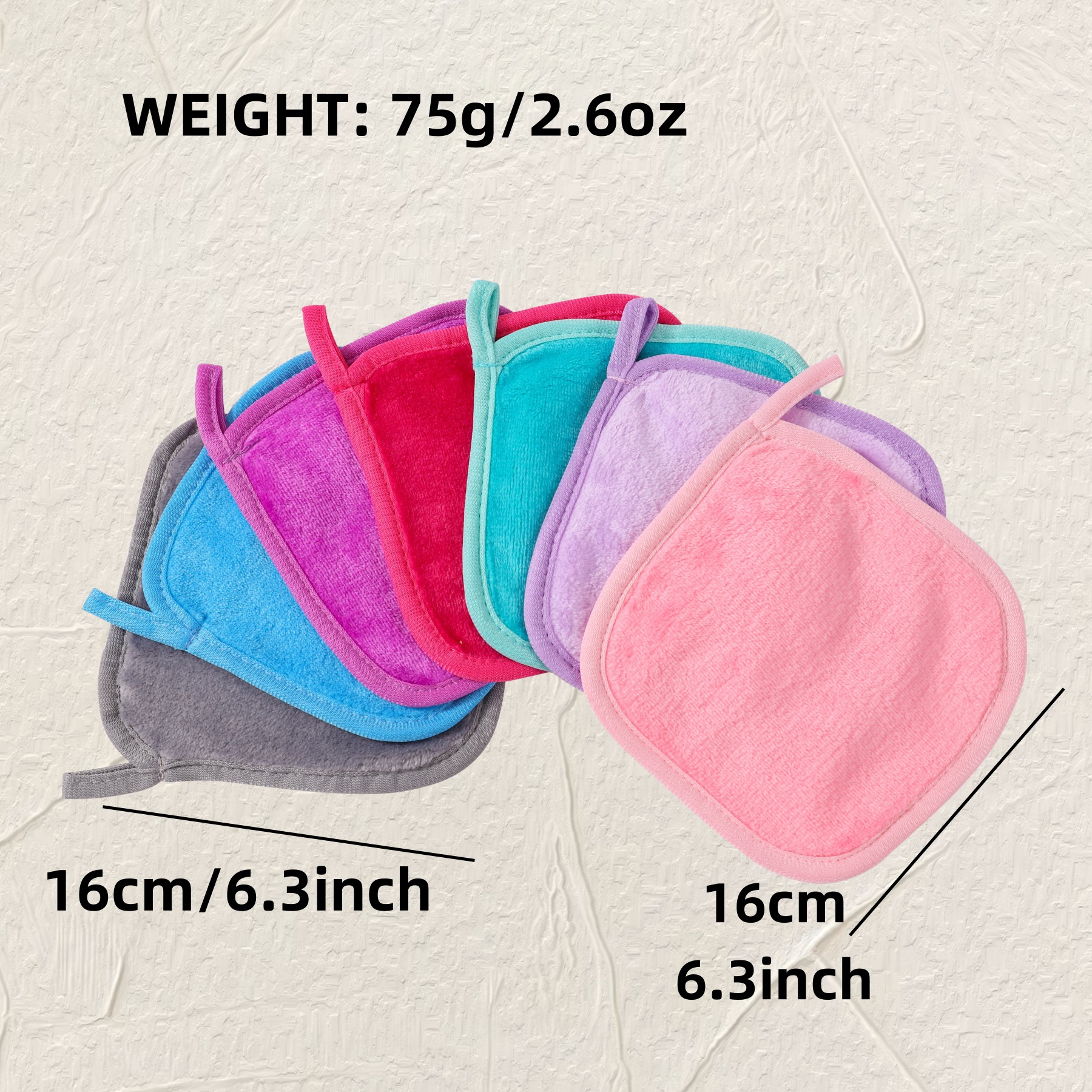 Amazon Lazy Clear Water Flannel Makeup Remover Towel Factory Cleansing Seven Color Thickened Hook Face Remover