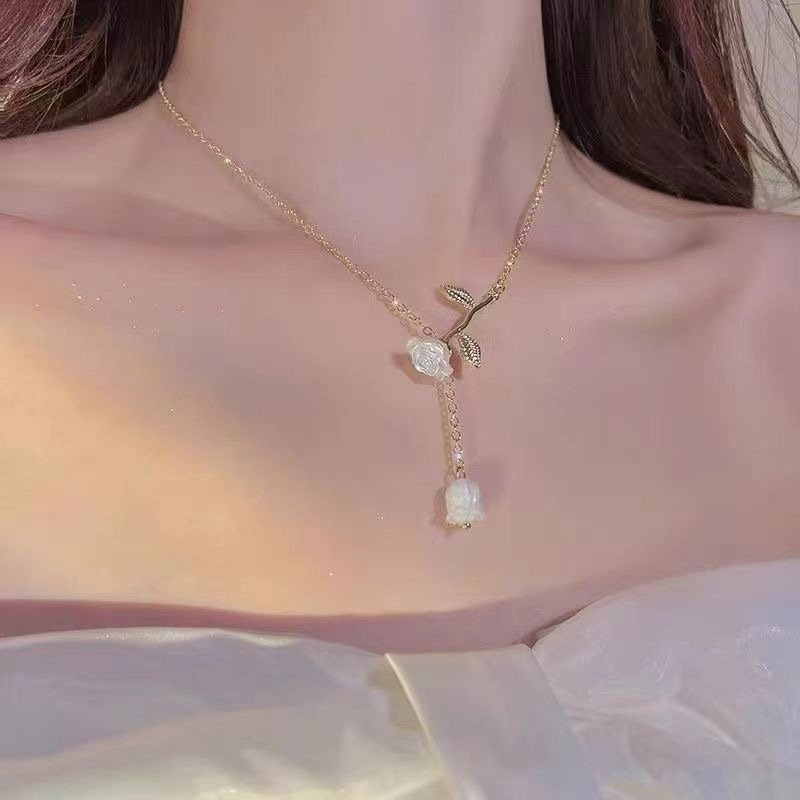 Кулон с цветком, высококачественное ожерелье, французский винтажный стиль