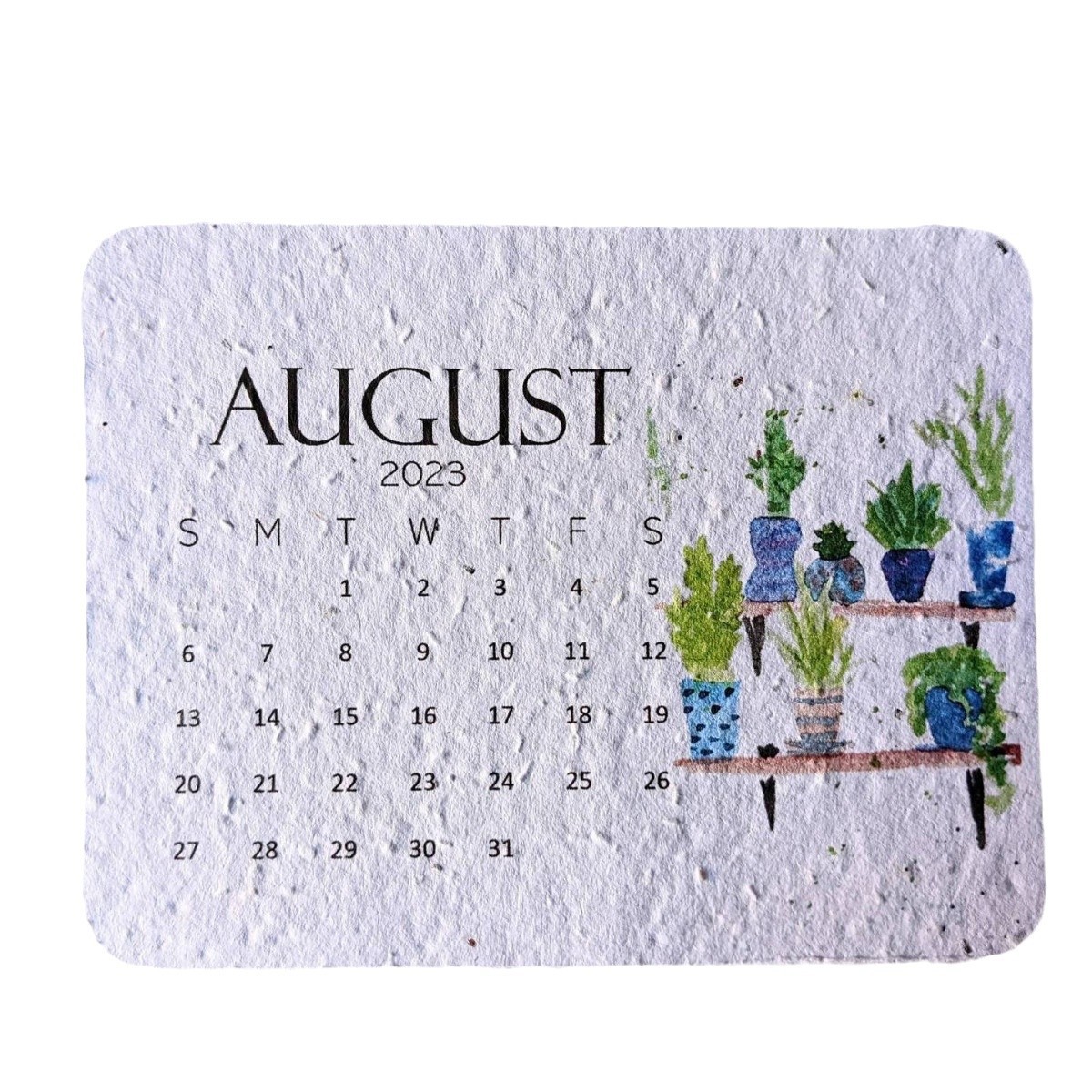 Biodegradable Germination Paper Calendar, Creative DIY Personalized Calendar Gift, Germination Paper