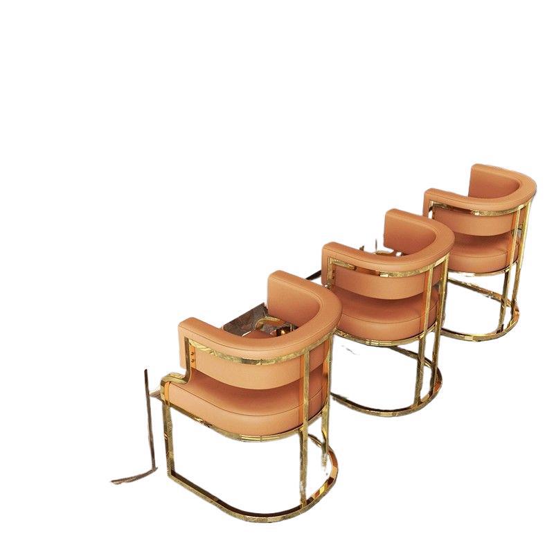 Dining Chair Light Luxury High-end Negotiation Reception Tea Chair Nail Art Beauty Salon Chair Mahjong Sales Office Sofa Chair Makeup Chair