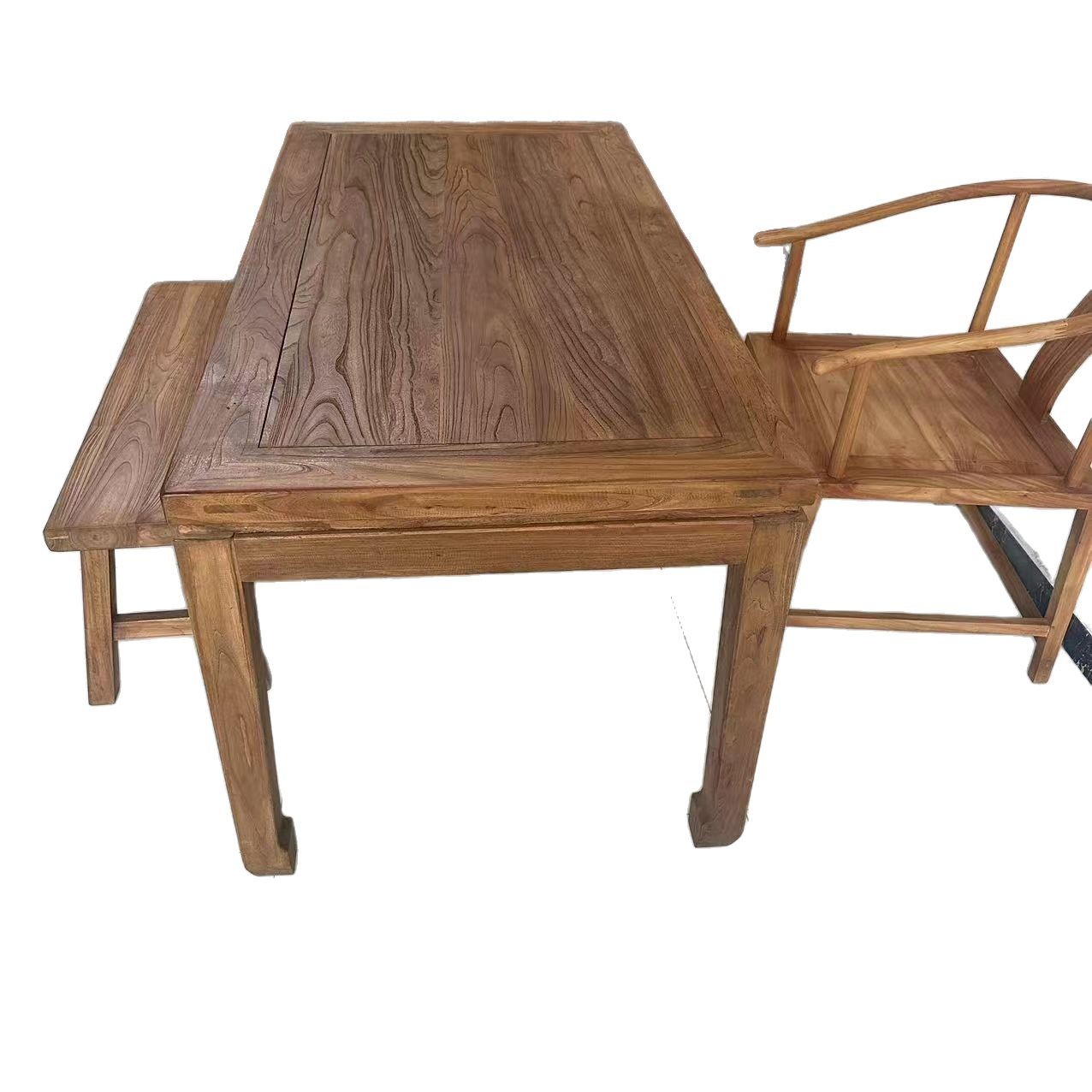 Old Elm Tea Table Vintage Log Tea Table Household Chinese-style Horseshoe Table Office Tea Room Rectangular Board Table Tea Table