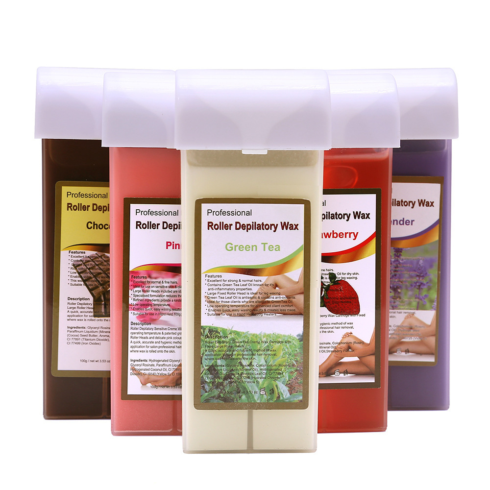 Cross-border 100g soft wax hair removal wax strip warm wax portable beeswax handheld ball wax factory in stock