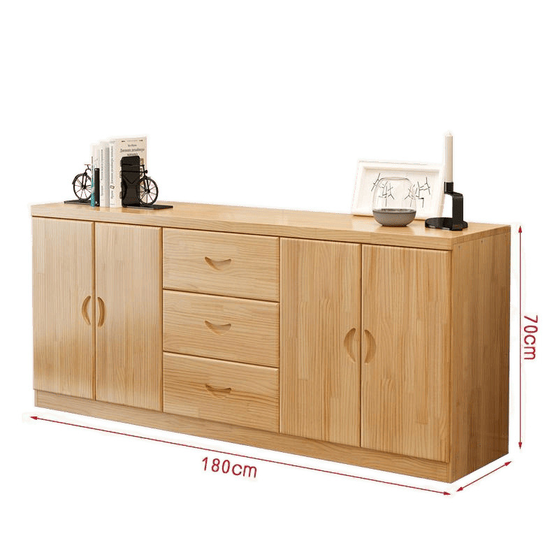 Solid Wood Tv Cabinet Floor Cabinet New Chinese Style Balcony Storage Cabinet Widened Sideboard Bedside Storage Cabinet Solid Wood Cabinet