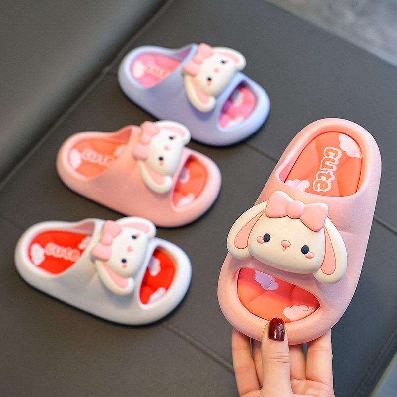 Summer Girls' Sandals and Slippers Princess Cartoon Indoor Non-slip Bathroom Bath Cute Soft Bottom Small and Medium-sized Children's Slippers
