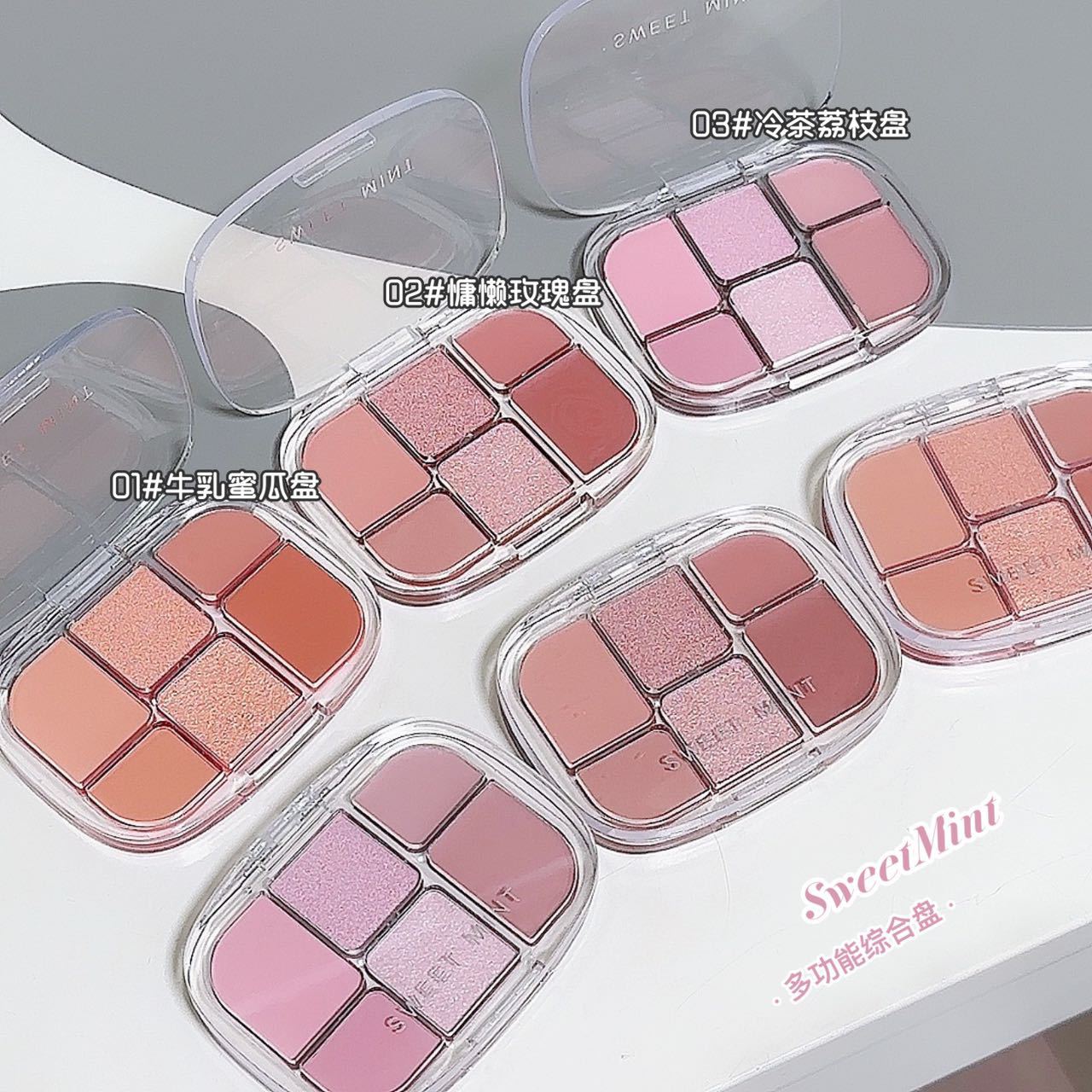 sweetmint новая многофункциональная шестицветная интегрированная палитра теней для век румян подводки матовая перламутровая яркая палитра макияжа