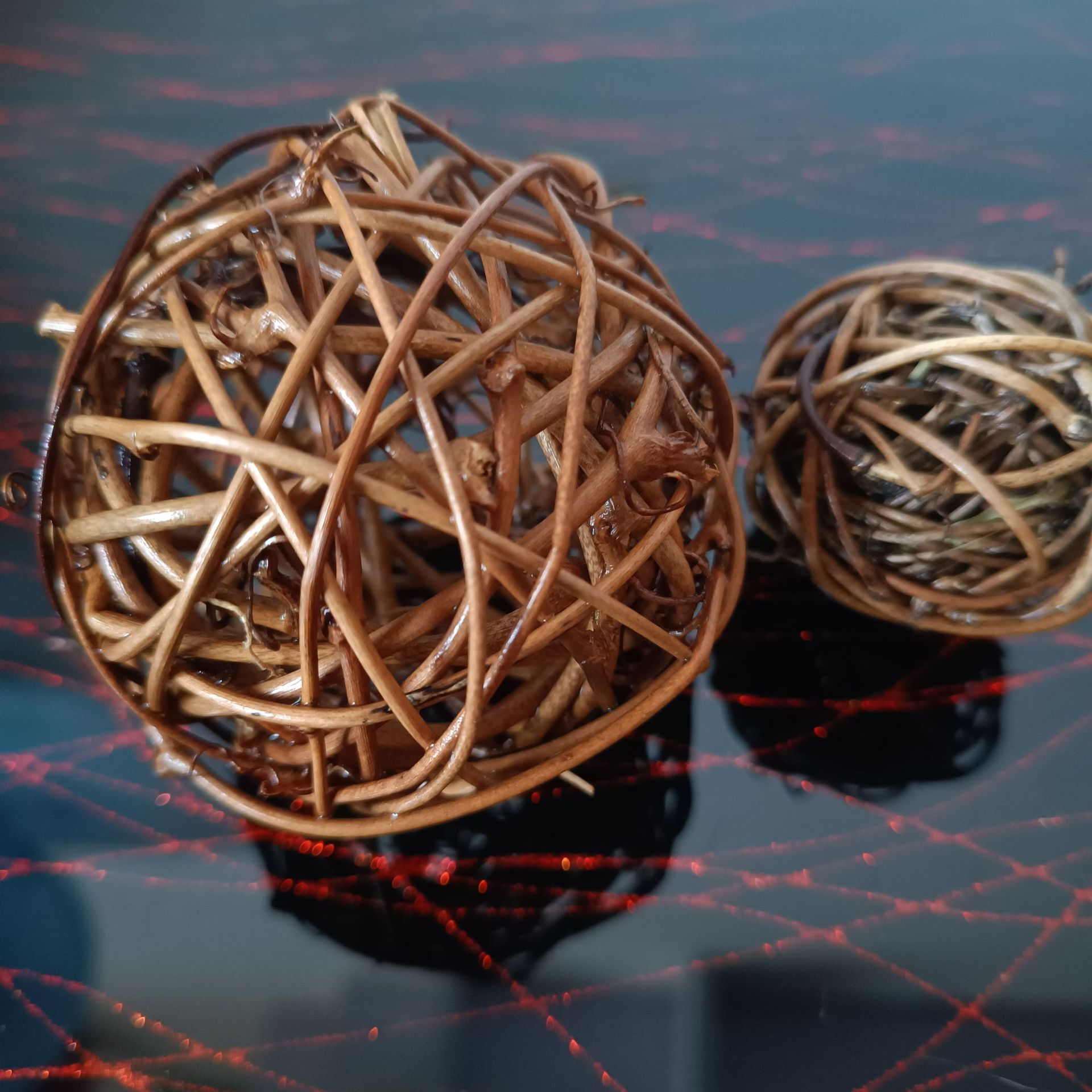 Кросс-браузерный первичный цвет ротанговый мяч детский сад рождественский ротанговый мяч наружный свадебный ручной плетеный ротанговый мяч подвесное украшение