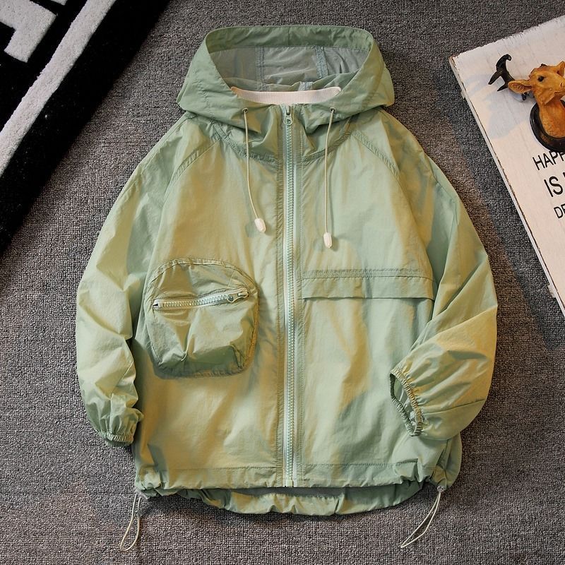 Детская одежда для защиты от солнца, тонкая куртка, новое летнее верхнее платье для детей среднего и большого размера, мужская молодежная мода