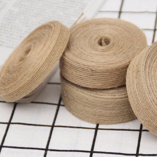 Hemp Ribbon Hemp Rope Woven Strap Decoration Handicrafts Luggage Garment Decorative Jute Ribbon