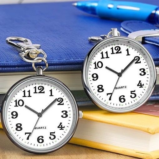 Exam-specific Pocket Watch for Children and Students Large Digital Keychain Hanging Watch Nurses' Watch Clear Niche New Quartz Watch