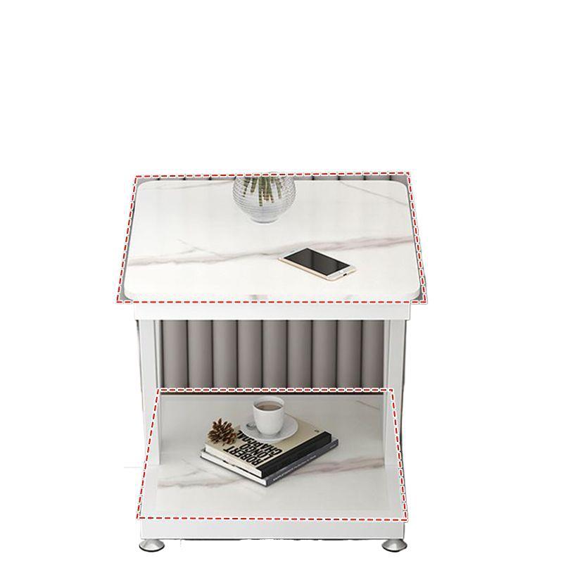 Nordic Sofa Side Table, Side Cabinet, Slate Small Coffee Table, Wheeled Side Table, Double-Layer Mobile Small Table, Corner Table, Bedside Table