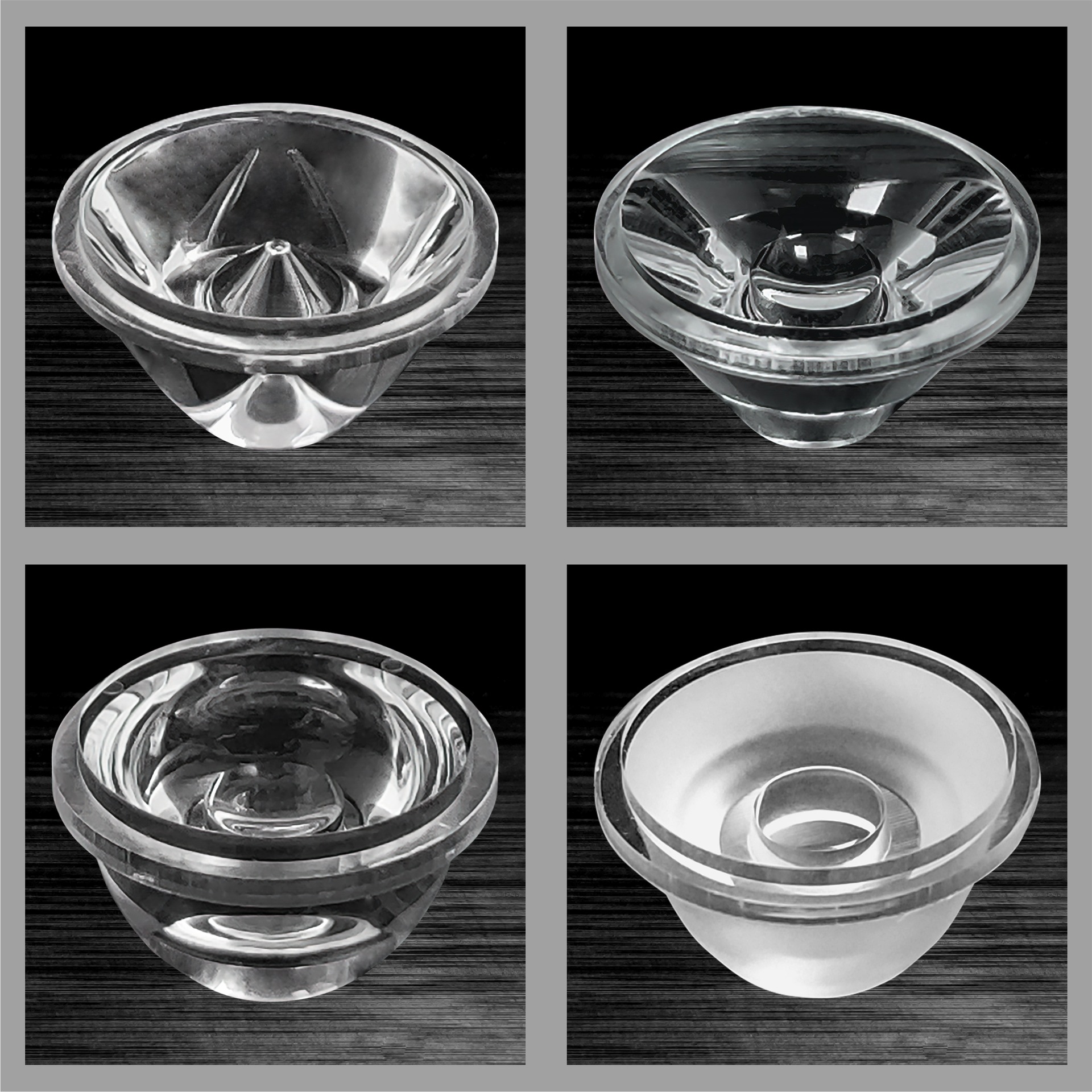 D20 Diameter Flat Surface Led Conical Lens Suitable for High-Power Imitation Lumen and Bracket-Mounted Led Lights