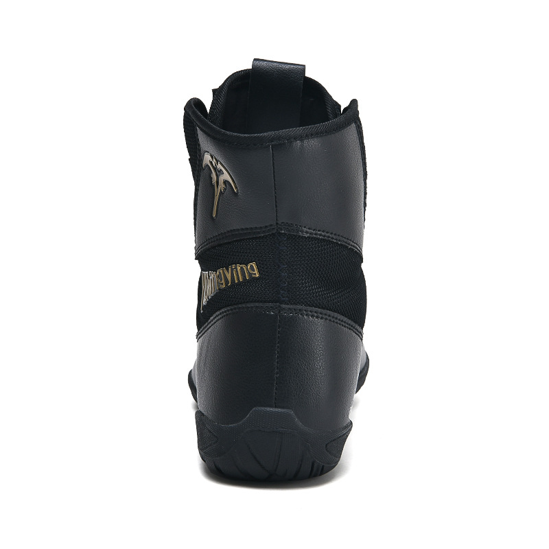 Boxing Shoes Wrestling Shoes Sanda Shoes Free Fight Shoes Training Shoes Professional Competition Shoes Non-Slip Breathable Wear-Resistant Buckle