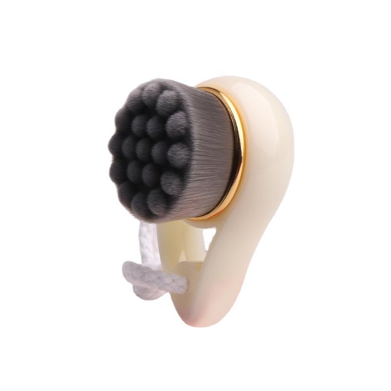 Deep Cleansing Massage Facial Brush, Ultra-Fine Fiber Face Brush, Comma-Style Cleansing Brush Head for Removing Blackheads
