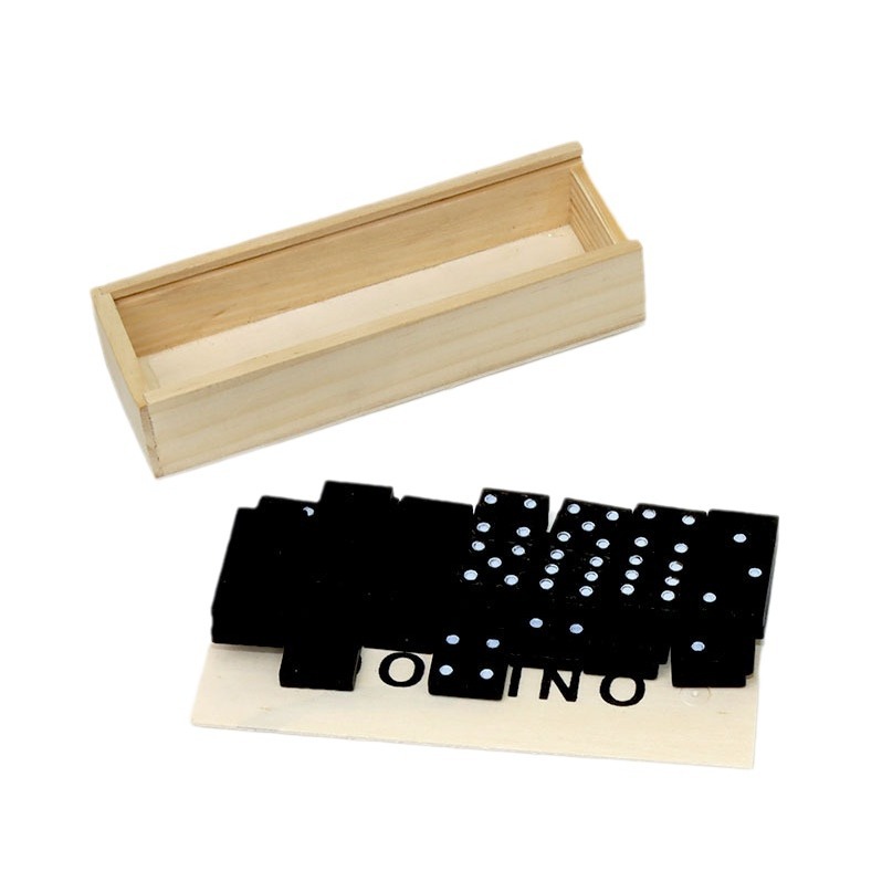 Foreign trade explosions dominoes high standard 28 black dominoes wooden board games teaching aids DOMINO