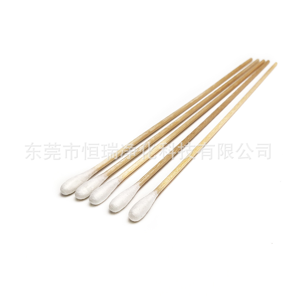 15cm single head degreased wood pole cotton swab 6 inch long birch pole dust-free cotton swab purification cotton swab long cotton swab