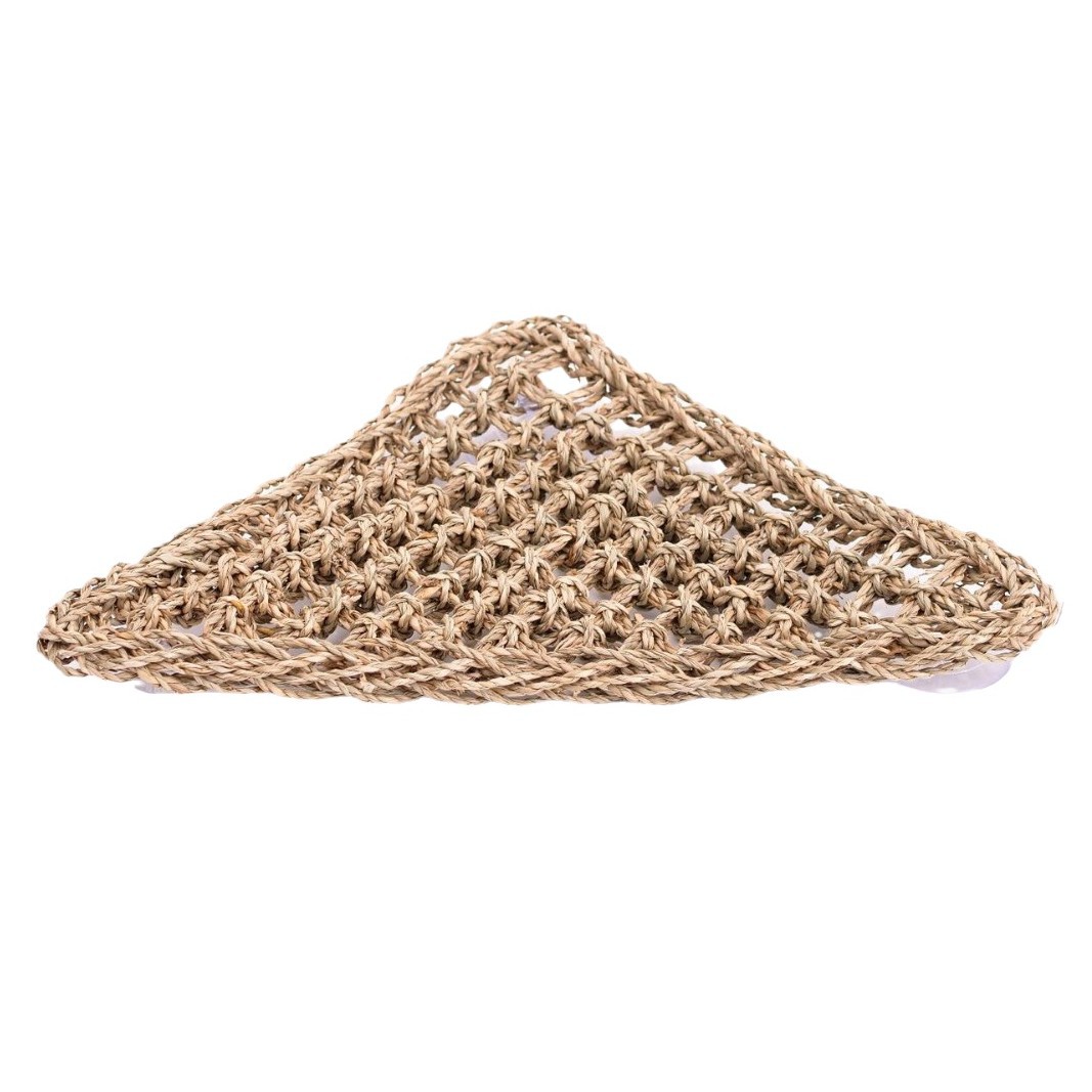 Triangle handmade straw mat different pet animal lizard crawling woven mat factory wholesale hamster molars mat